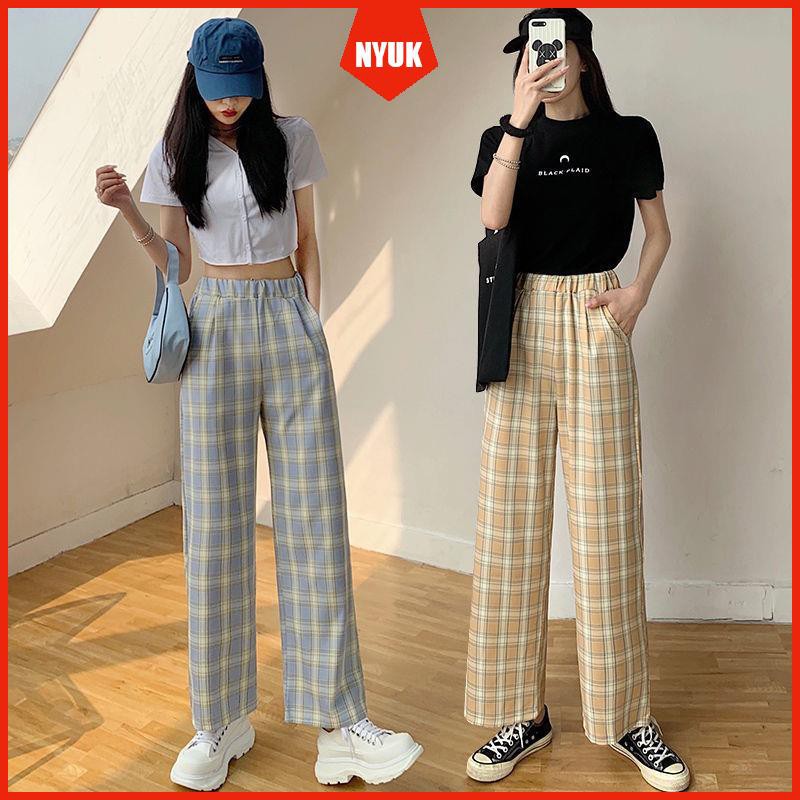 Quần Dài Lưng Cao Ống Rộng Phong Cách Hàn Quốc | BigBuy360 - bigbuy360.vn