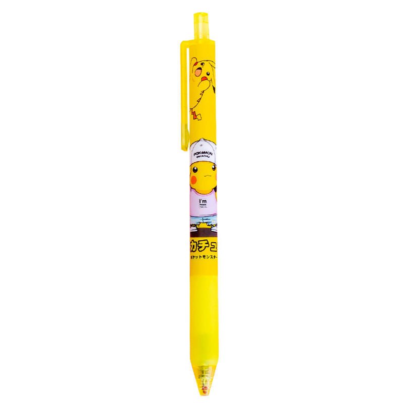 Bút Bi Mực Đen Ngòi 0.5 / 0.5Mm In Hình Pikachu Dễ Thương Cho Học Sinh