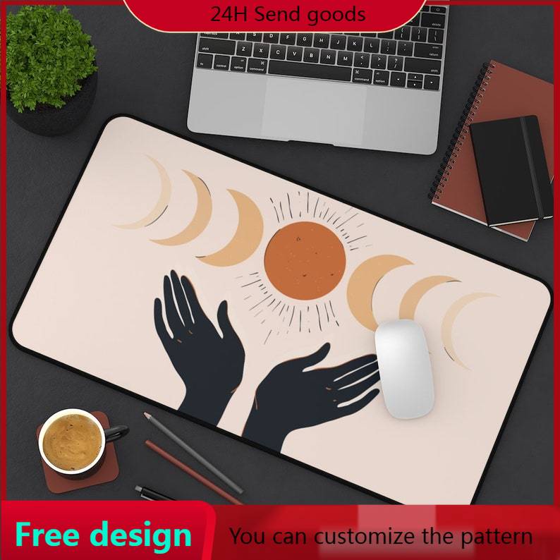 Tấm Lót Chuột Và Bàn Phím Cỡ Lớn Họa Tiết Mặt Trăng Độc Đáo Tiện Dụng Cho Gia Đình/ Văn Phòng