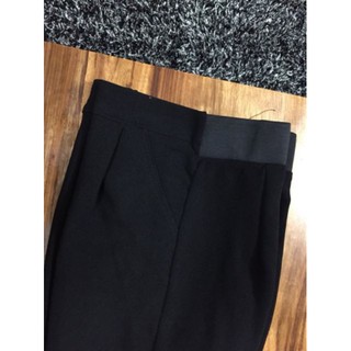 Quần baggy công sở cạp phối chun