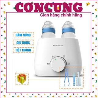 Máy hâm ủ sữa đôi đa năng real bubee hâm sữa, tiệt trùng, ủ cháo hàng xuất anh - bảo hành chính hãng