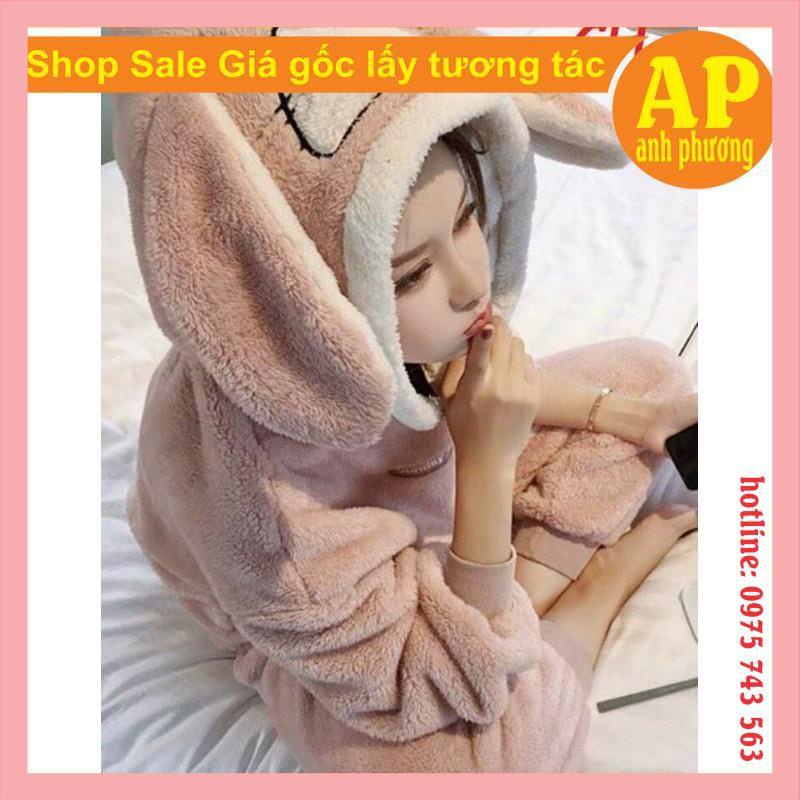 bộ thỏ lông thêu hai mặt có ảnh thật sp
