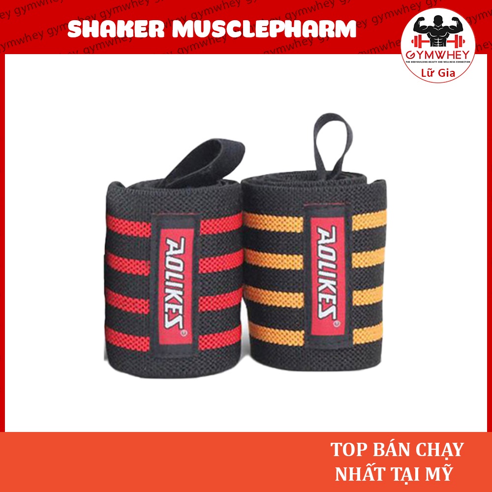 [GIÁ TỐT NHẤT] 2 Chiếc Băng quấn cổ tay bảo vệ cổ tay Phụ Kiện thể thao Gym Aolikes Quấn cổ tay 2 sọc (1538) TPBS