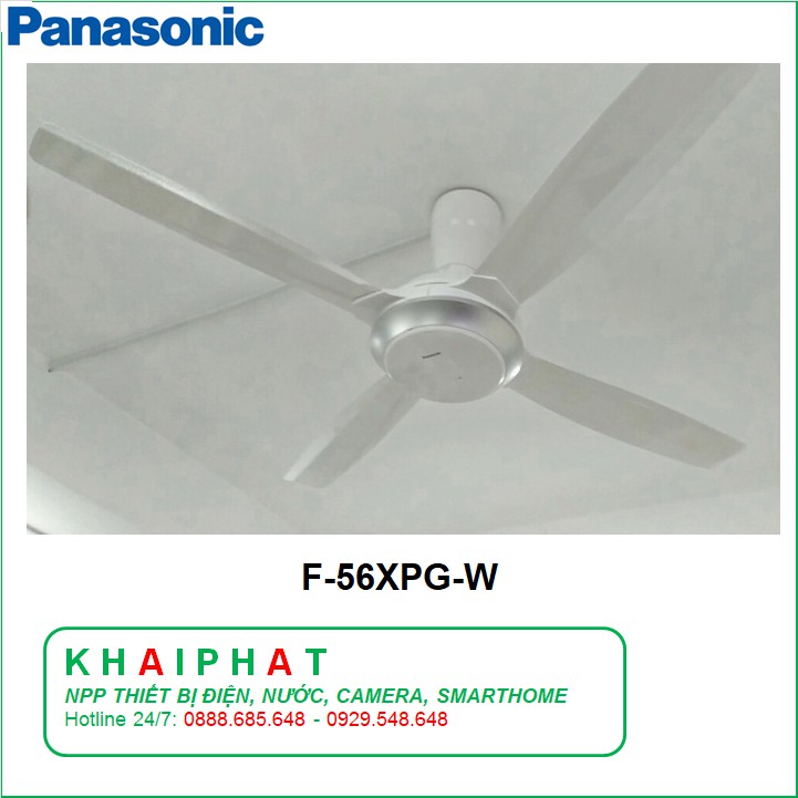 PANASONIC QUẠT TRẦN  4 CÁNH F-56XPG (màu đen), F-56XPG-W (màu trắng) ĐƯỜNG KÍNH 140cm - KHẢI PHÁT ELECTRIC