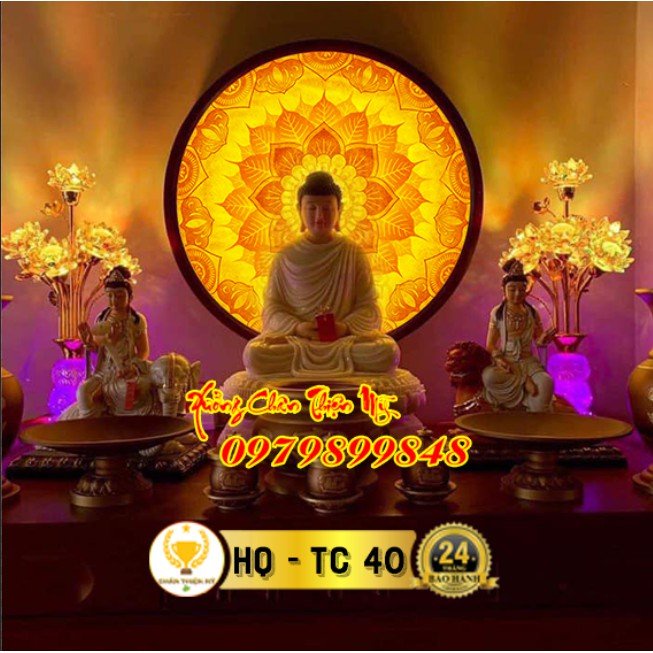 Đèn hào quang trúc chỉ in thờ Phật_TP1