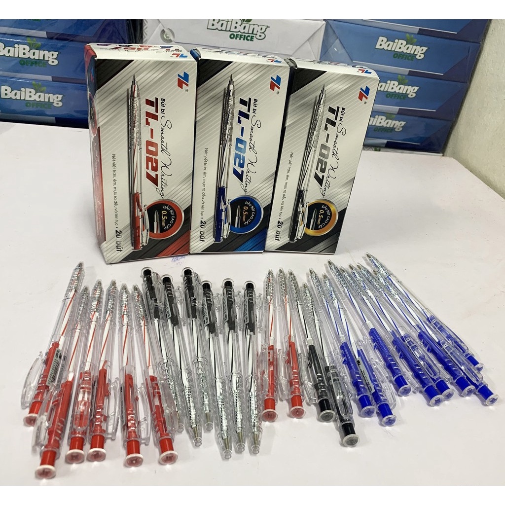 [Hỏa Tốc] Bút Bi Thiên Long TL027 màu xanh, đỏ, đen (Sản phẩm chính hãng Thiên Long)
