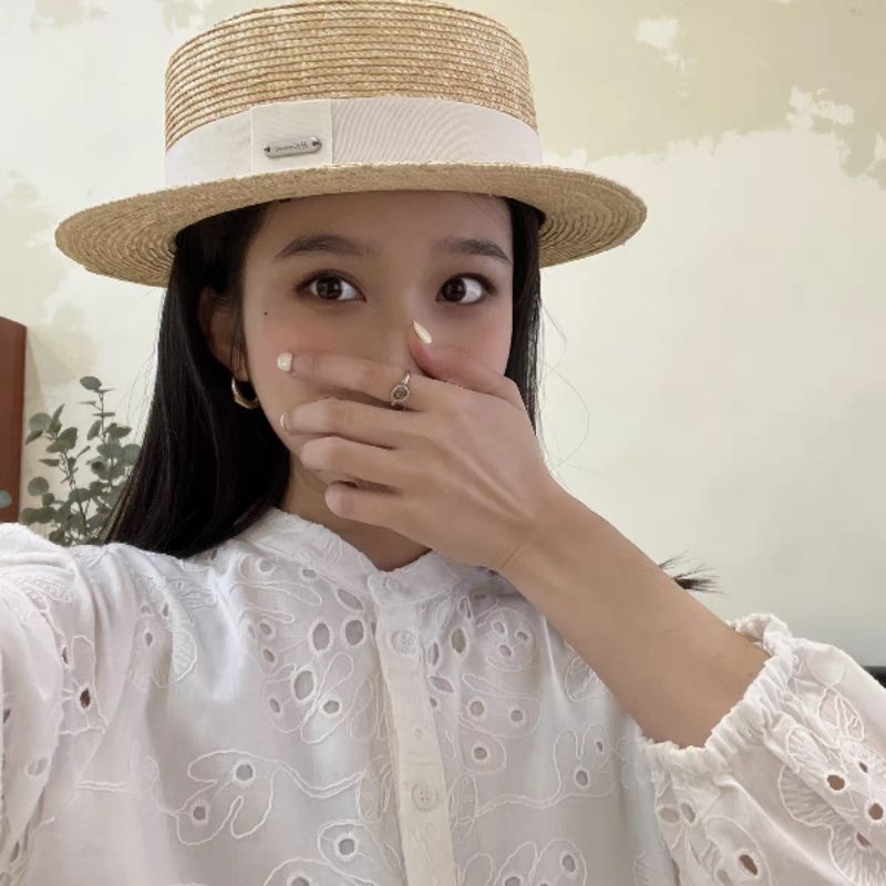 Đầm midi dài tay thêu đục lỗ ZR