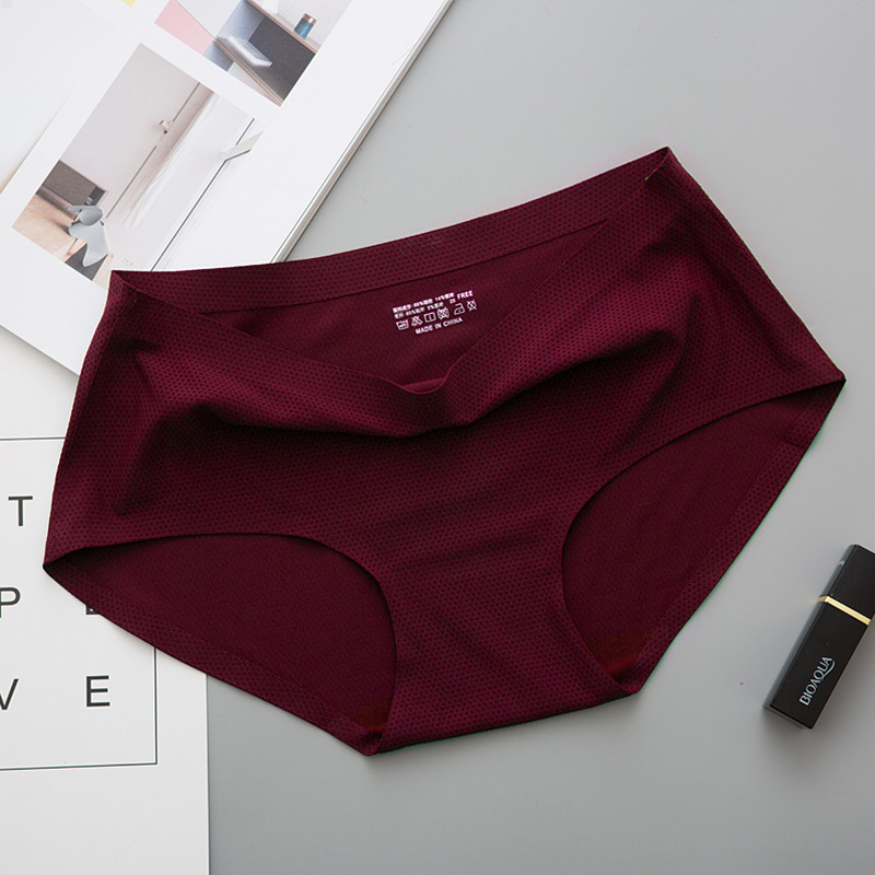 [Mới] 40-100KG Phụ nữ Quần lót liền mạch thoáng khí Đồ lót giữa Rise Briefs Ice Silk Mát nhanh Khô cộng với Kích cỡ Đồ lót | BigBuy360 - bigbuy360.vn