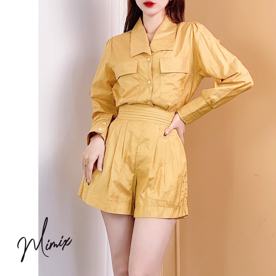 Set áo sơ mi tay dài kèm quần short MIMIX CE3200