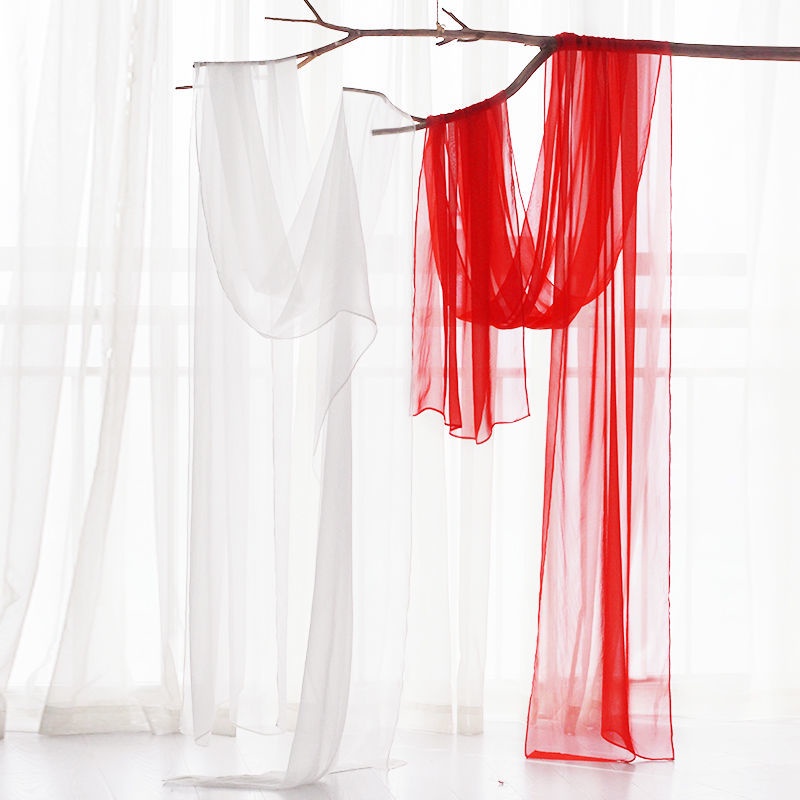 Khăn choàng Chiffon màu trắng hồng kiểu cổ điển dùng biểu diễn múa