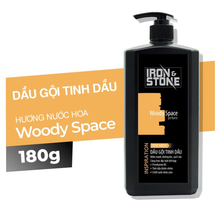 Dầu gội đầu tinh dầu IRON&STONE Innovation hương Blue Ocean dành cho nam 180g