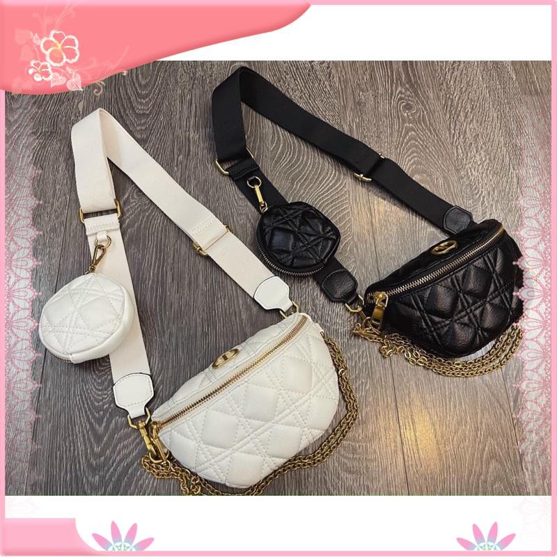 Túi xách nữ đeo chéo đeo bụng bao tử CD tặng kèm túi mini❣️Freeship❣️