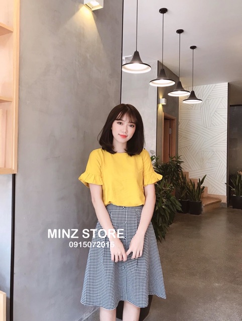 Chân Váy Xòe Kẻ Caro Chân Váy Công Sở Tới Gối | BigBuy360 - bigbuy360.vn