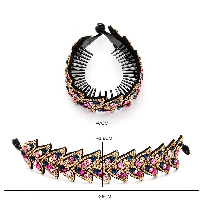 Kẹp Tóc Đính Đá Pha Lê Tím Nhiều Màu Sắc Thời Trang Dành Cho Người Lớn