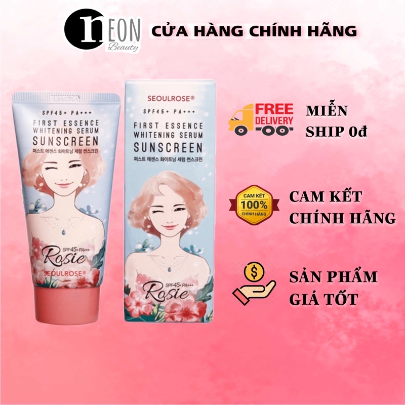 Kem chống nắng Rosie Seoul Rose First Essence Whitening Serum Sunscreen