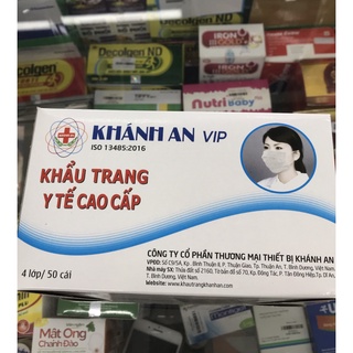  Khẩu trang khánh an 4 lớp loại 1 50 cái 