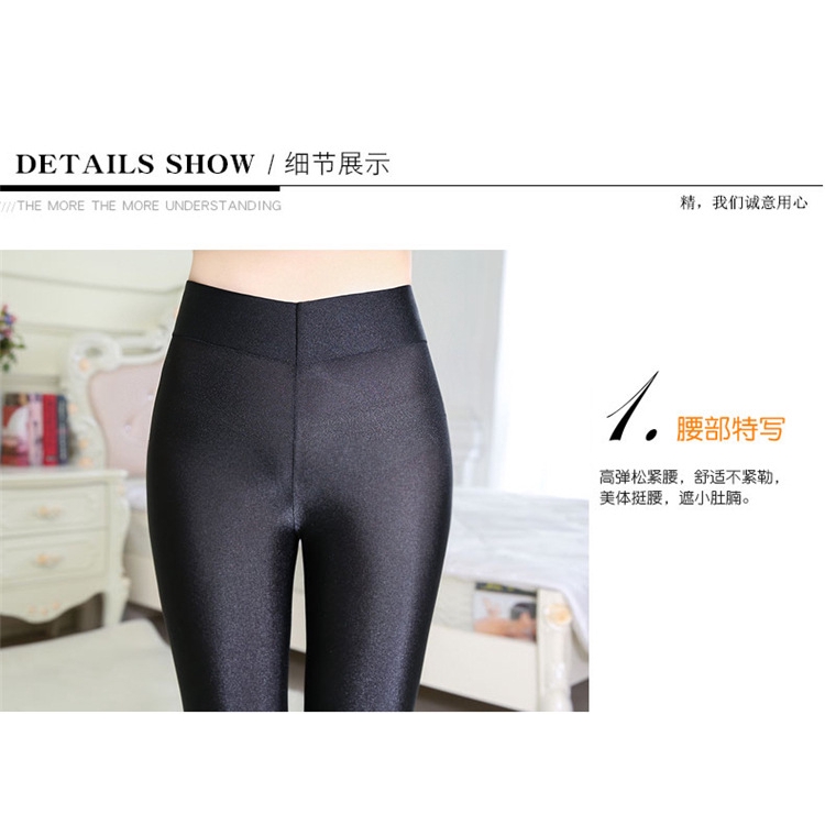 Quần legging lưng cao màu đen thiết kế mỏng năng động thời trang dành cho nữ