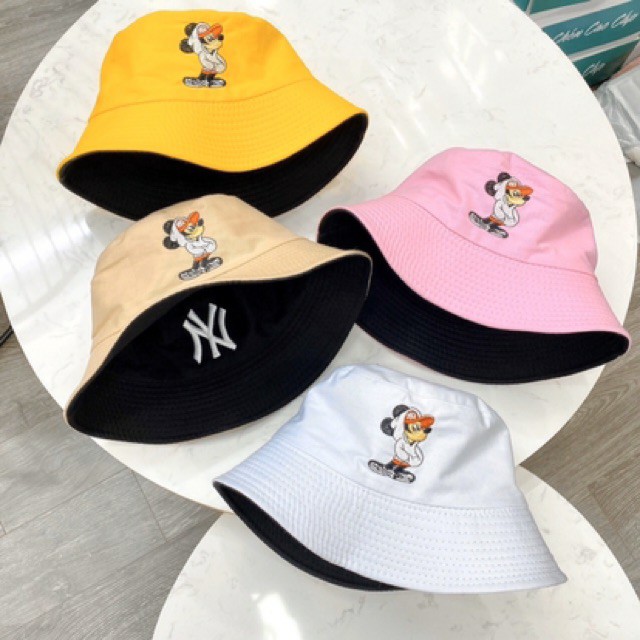 Nón tai bèo 2 mặt mũ bucket chuột mickey - NTB008