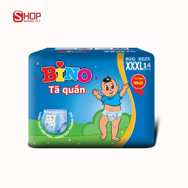 Tã quần Bino Koolpants XXXL14 miếng (18-35kg)