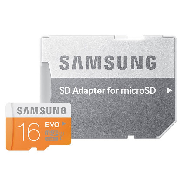 Thẻ Nhớ MicroSDHC Samsung Evo 16gb UHS-I U1 80MB/s kèm Adapter (Cam)