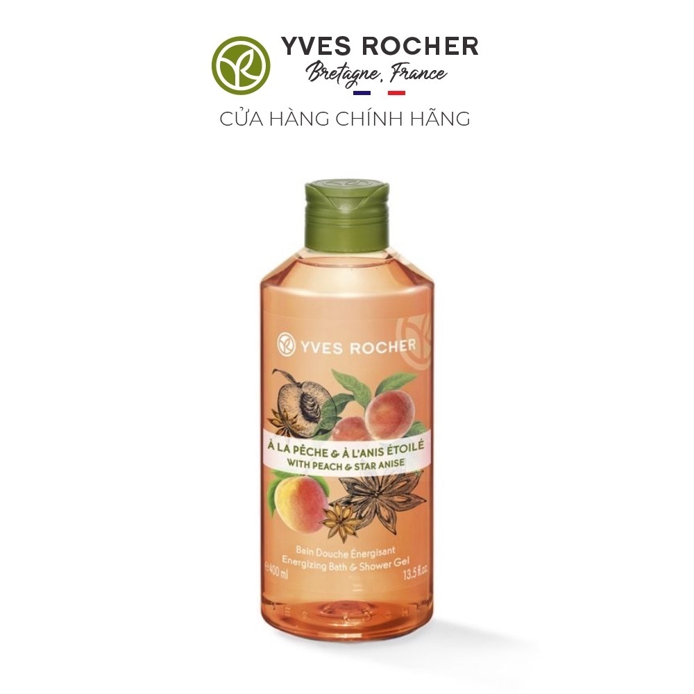 Sữa Tắm Hương Đào Và Hoa Hồi Yves Rocher Peach Star Anisel Bath &amp; Shower Gel 400ml