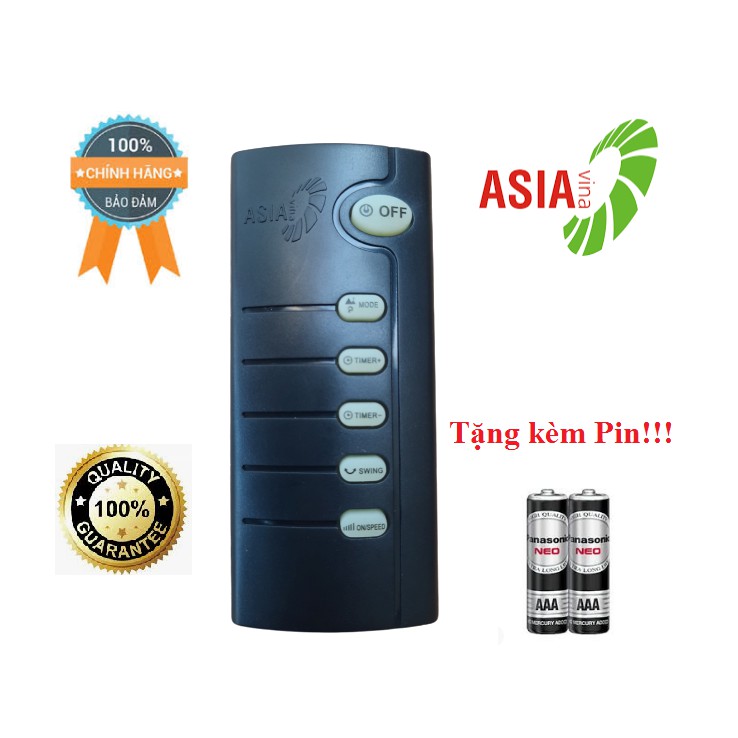 Điều khiển quạt Asia- Hàng mới Chính hãng công ty 100% tặng kèm Pin