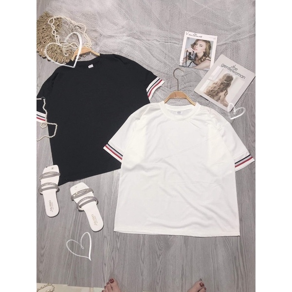 Áo phông thụng phối tay ba sọc TC11