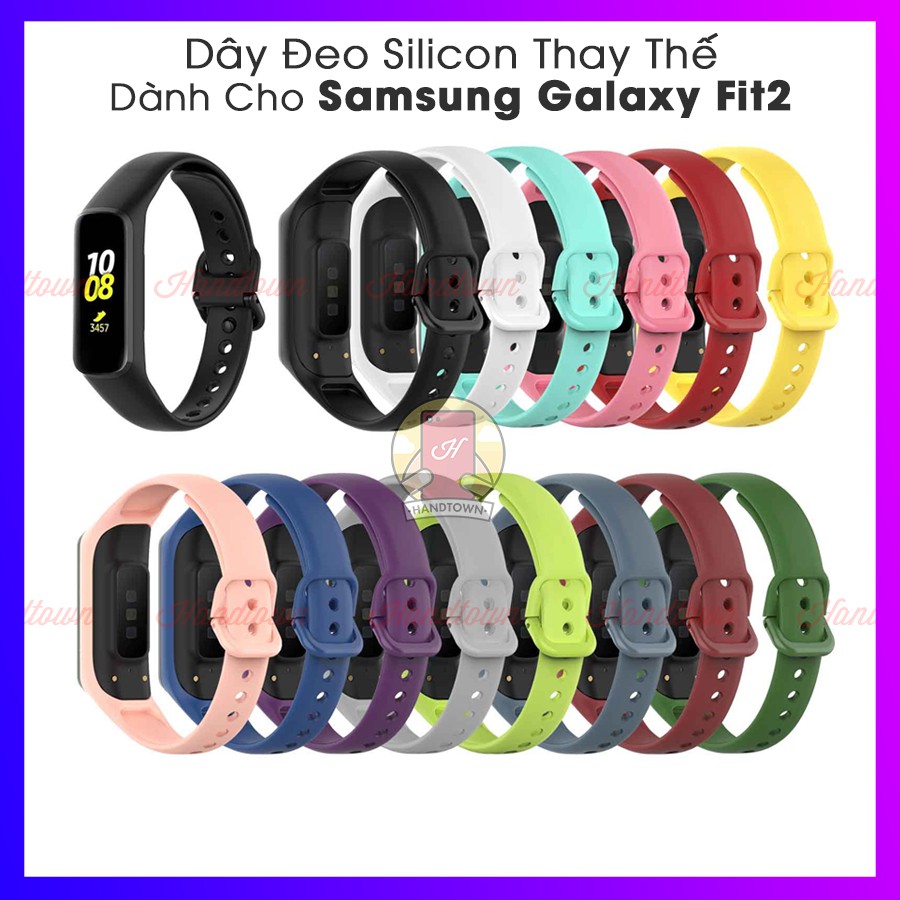 Dây đeo silicon thay thế cho đồng hồ vòng đeo tay thông minh Samsung Galaxy Fit 2 Fit2 SM-R220 cao su