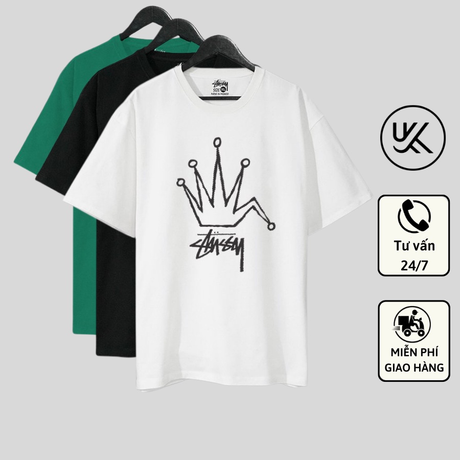 Áo Thun Tay Lỡ STUSSY, áo phông unisex Form rộng oversize, chất liệu Cotton. KKIMShop