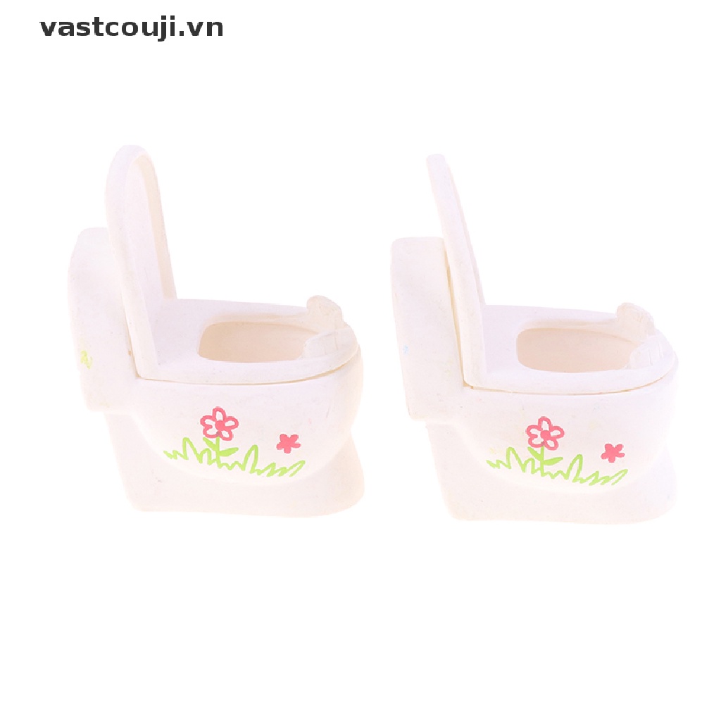Mô Hình Toilet Dùng Để Trang Trí Nhà Búp Bê Tỉ Lệ 1: 12