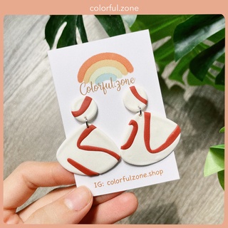 Khuyên tai / Bông tai nữ handmade đất sét Nhật - Modern2P 28