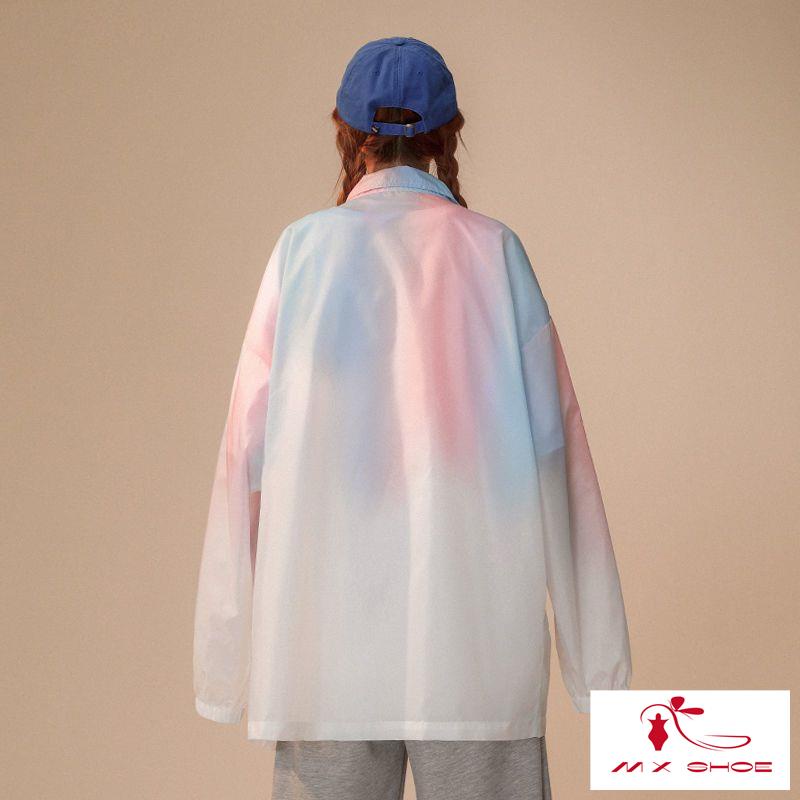 M & X ~  Áo Khoác Cardigan Chống Nắng Dáng Dài Mỏng Màu Gradient Phong Cách Mới 2023 Cho Nữ