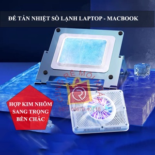 Đế tản nhiệt Laptop hợp kim nhôm, quạt tản nhiệt Laptop, Macbook có sò lạnh bán dẫn, giảm ngay 20 độ
