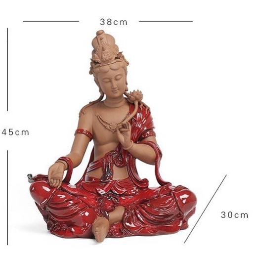 Tượng Đại Thế Chí Bồ Tát gốm Tử Sa cao cấp cao 45 cm - Tự Thanh