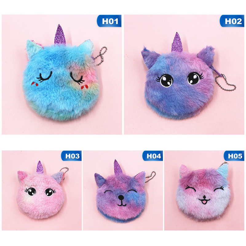 Cartoon character coin purse Cat and plush unicorn style Coin Purse