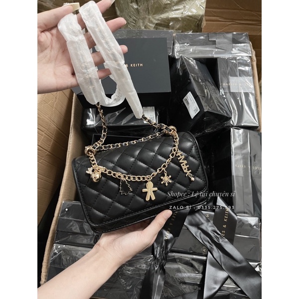 Túi CNK charm happy sticker fullbox xịn