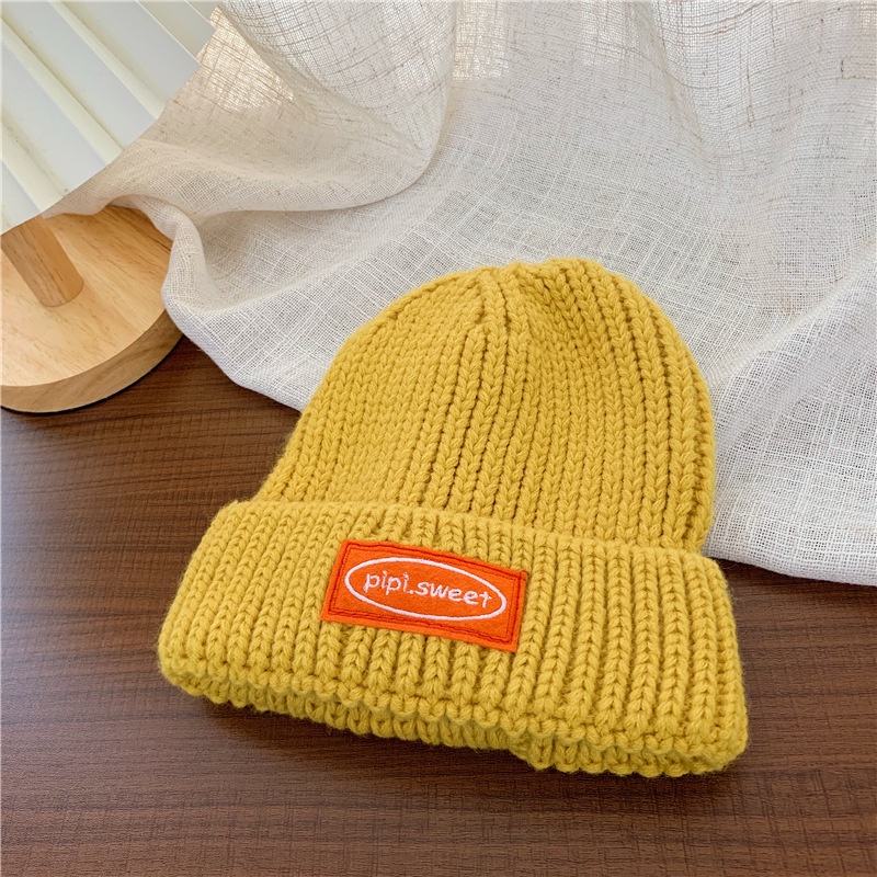 Mũ len mềm mại in chữ thời trang Hàn Quốc dành cho nữ