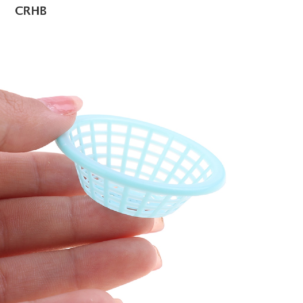 CRHB 3Pcs/Set 1:12 Dollhouse Mini Washing Vegetables Fruit Baskets DIY Kitchen Decor NEW