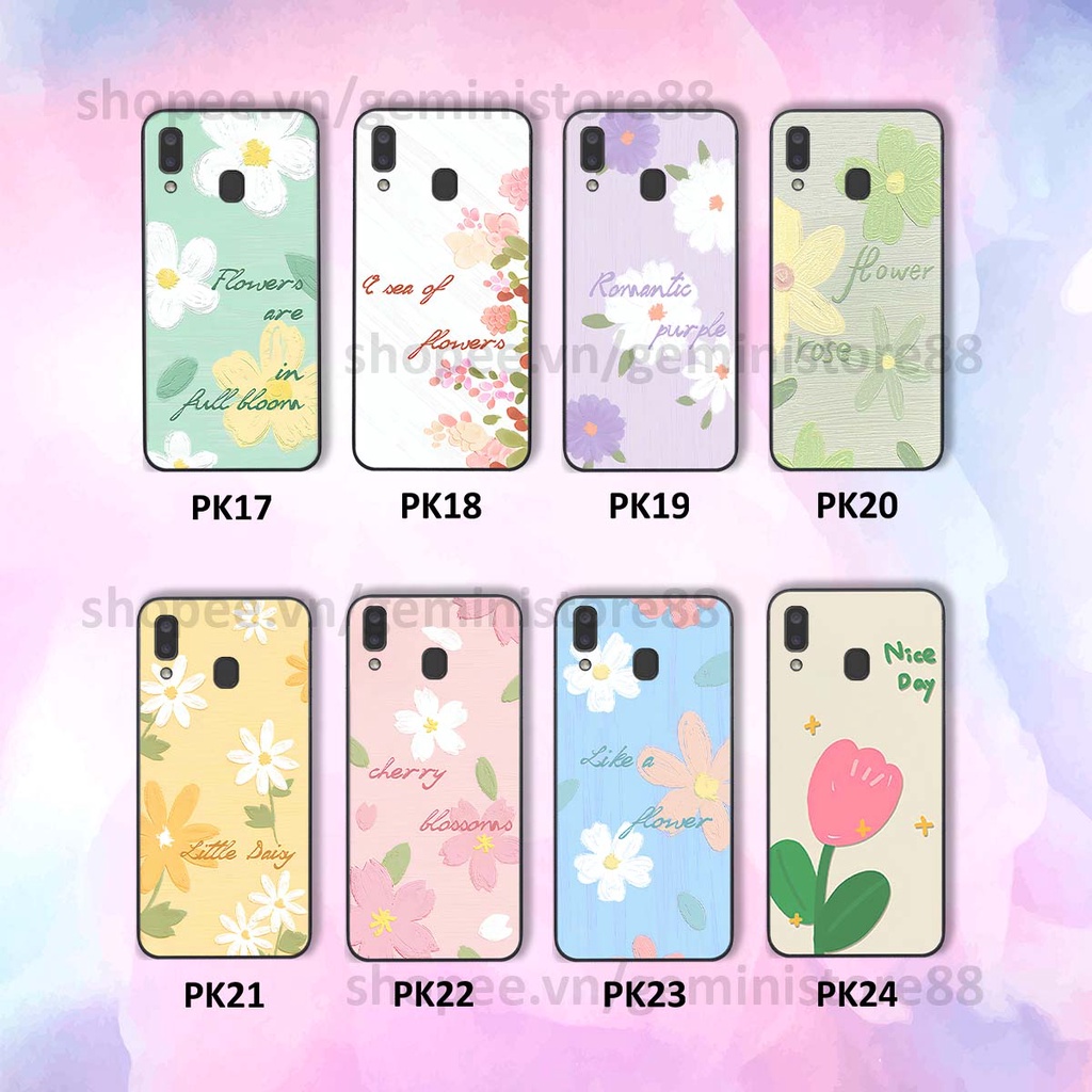 Ốp Samsung A20 / A30 in hình hoa lá nhiều màu sắc siêu đẹp, siêu xinh, siêu cá tính