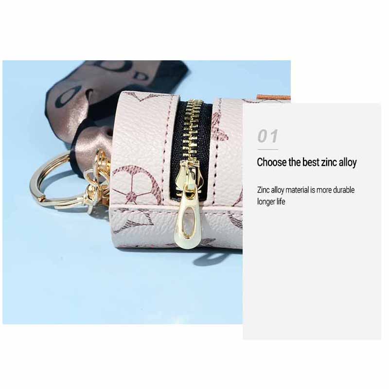 Móc khóa hình trụ đựng son môi bằng vải lụa kích thước lớn linh động