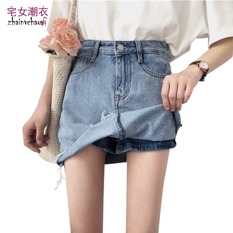 Chân Váy Denim Chữ A Lưng Cao Phong Cách Retro Thời Trang Cho Nữ | BigBuy360 - bigbuy360.vn