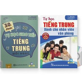 Sách - Combo 2 Cuốn 30 phút tự học giao tiếp tiếng Trung mỗi ngày + Tự Học Tiếng Trung Dành Cho Nhân Viên Văn Phòng