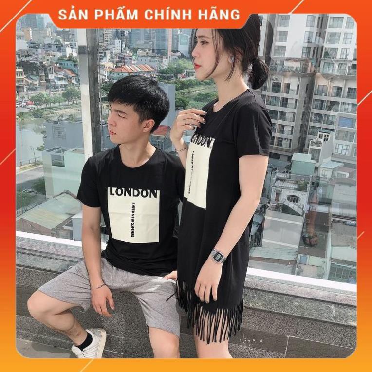 [ Hàng siêu cấp] Áo váy đôi London Đồ đôi nam nữ đẹp chất thun cotton 100% hàng chuẩn đẹp