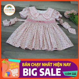 ĐẦM SMOCK NƠ HỒNG