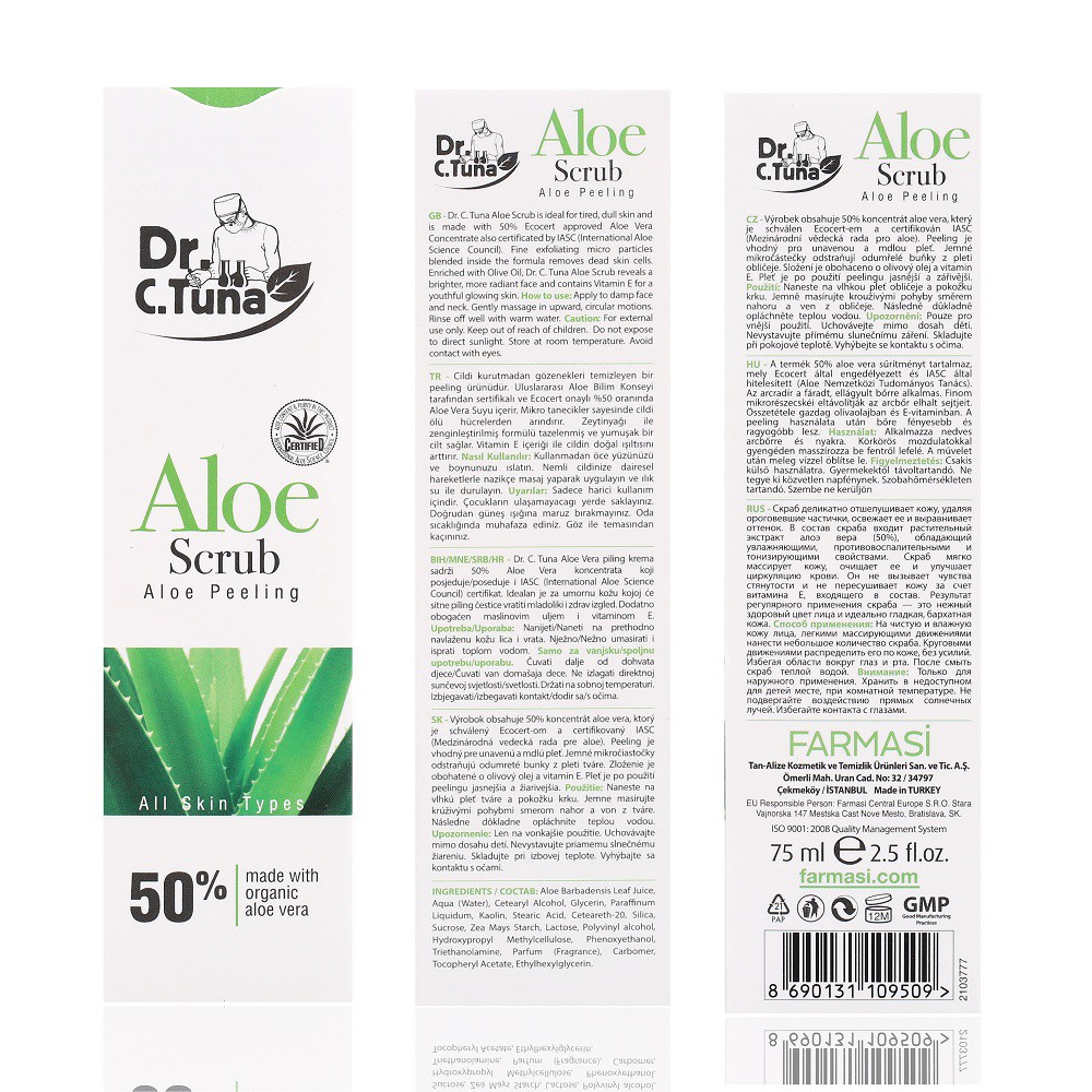 [Date 08/2021] Tẩy Tế Bào Chết Chiết Xuất Nha Đam 50% Farmasi Aloe Scrub 75ml | BigBuy360 - bigbuy360.vn