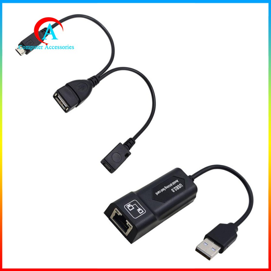1 Set Micro Usb 2.0 To Ethernet Rj45 Network Lan Adapter Card Thẻ | BigBuy360 - bigbuy360.vn