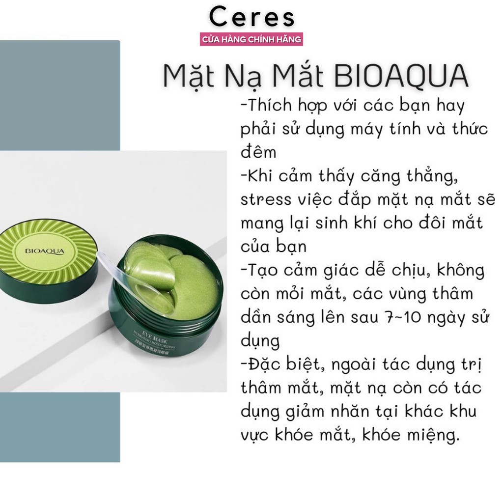 Mặt nạ mắt bioaqua - mask ngủ dưỡng mắt giảm quầng thâm bọng mắt | BigBuy360 - bigbuy360.vn