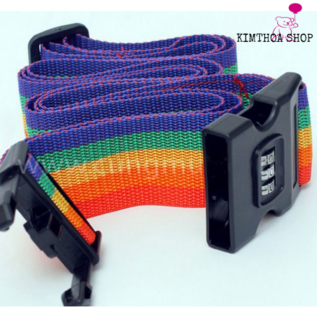 Dây đai bảo vệ vali có khóa số an toàn