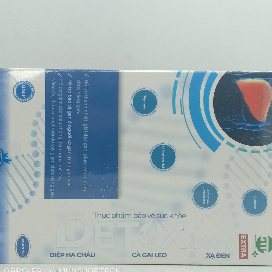 VIÊN UỐNG GIẢI ĐỘC GAN DETOX LIVER EXTRA Chiết xuất cà gai leo, xạ đen,diệp hạ châu