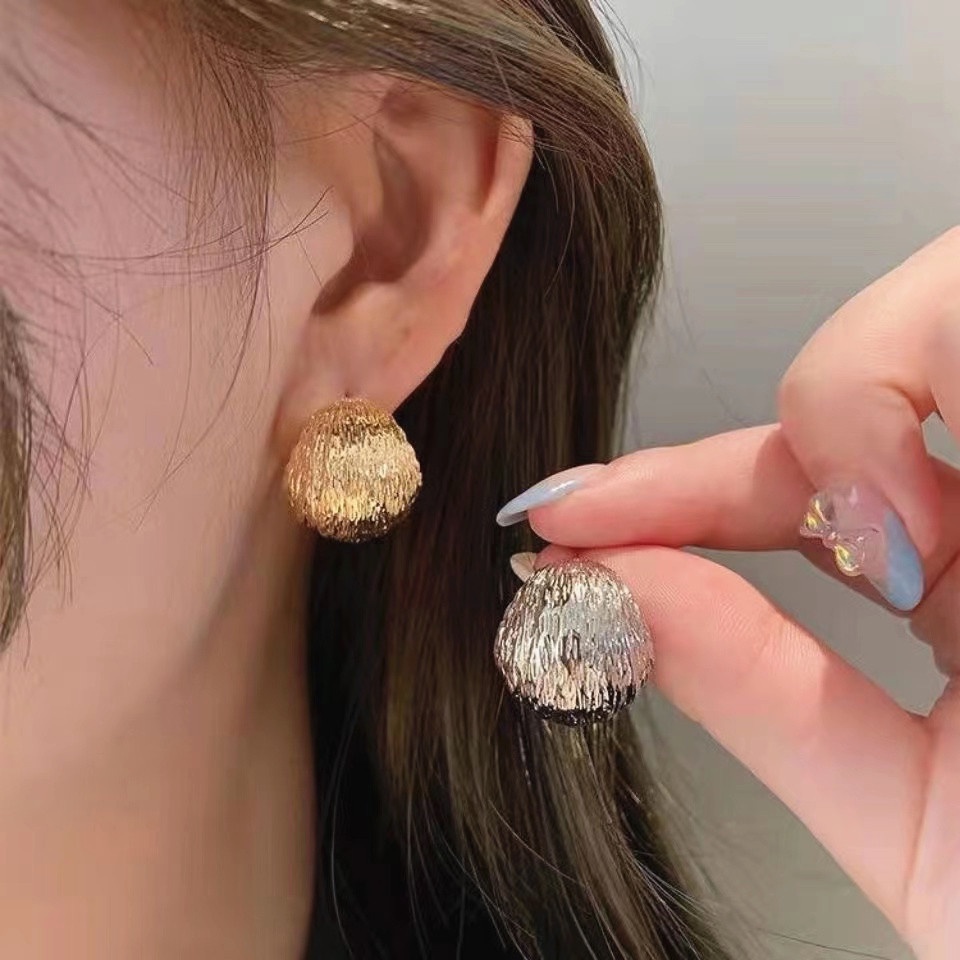 Khuyên Tai Hình Chữ C Bằng Bạc S925 Phong Cách Hàn Quốc Cổ Điển Sang Trọng Thời Trang Cho Nữ